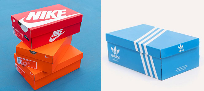 Nike cardboard store shoe box